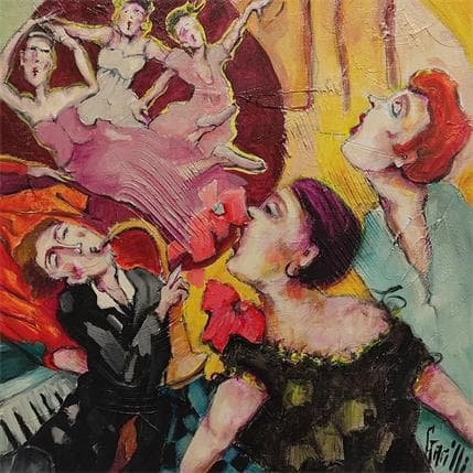 Peinture harmonie des arts 1 par Garilli Nicole | Tableau Figuratif Huile Portraits, Scènes de vie