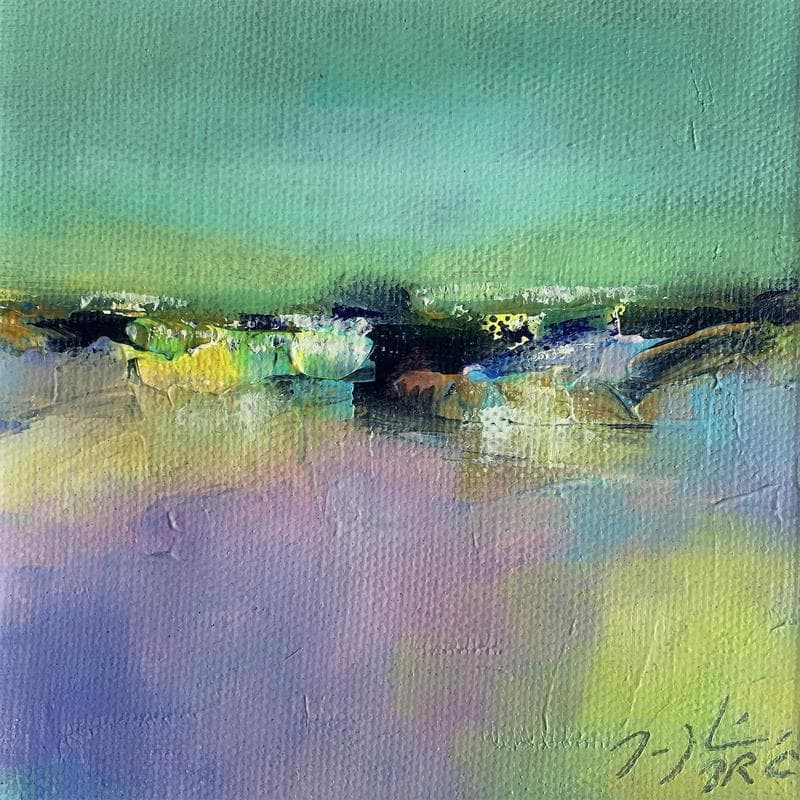 Painting Sweet piccolo S-2-1003 by Mercier Maryline | Painting Abstract Minimalist Oil