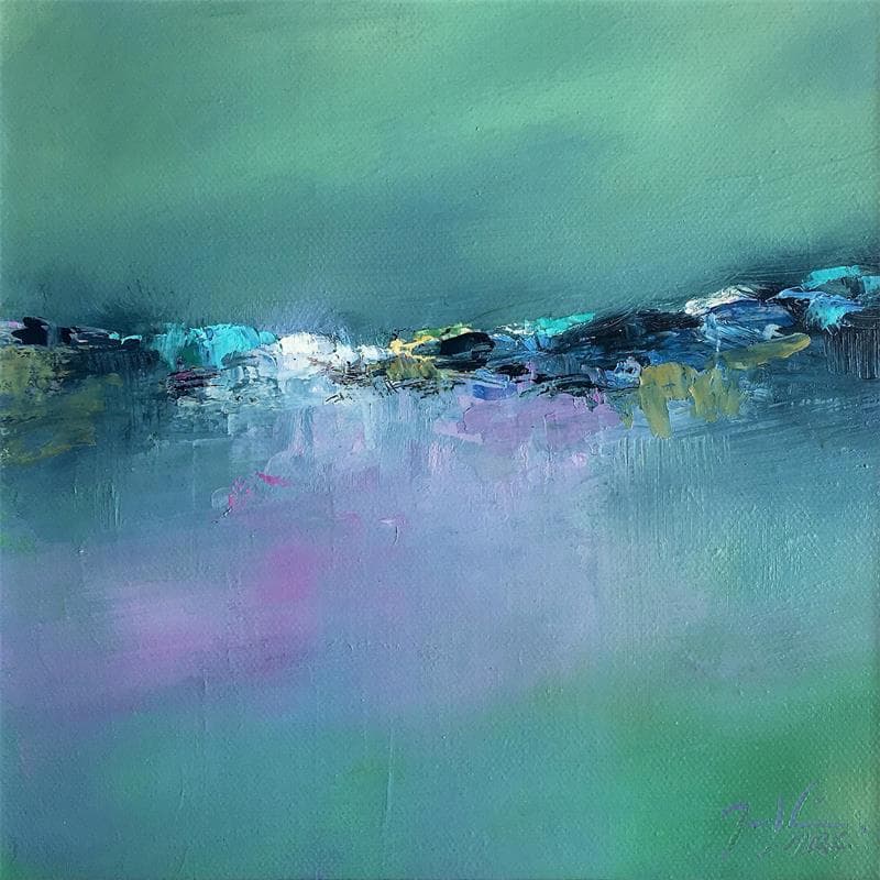 Peinture Color memory S-2-2004 par Mercier Maryline | Tableau Abstrait Minimaliste Huile