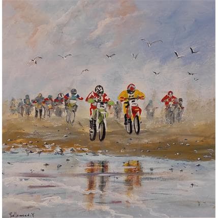 Pintura Enduropale Le Touquet por Lallemand Yves | Pintura Figurativo Acrílico Life style