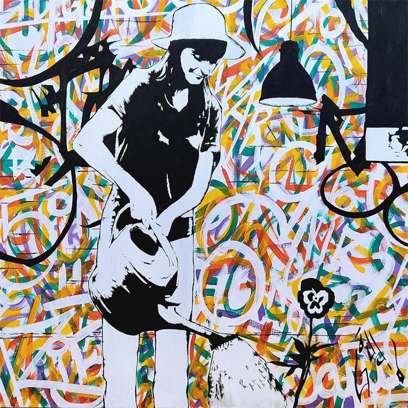 Peinture What we need par Di Vicino Gaudio Alessandro | Tableau Street Art Scènes de vie Acrylique