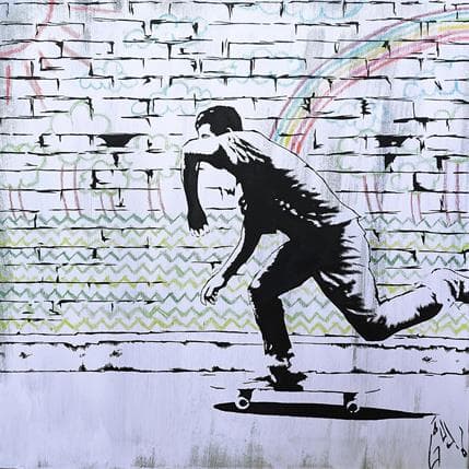 Peinture High speed dream par Di Vicino Gaudio Alessandro | Tableau Street Art Acrylique scènes de vie