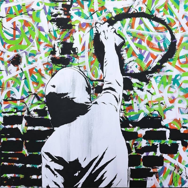 Painting The imperfect circle by Di Vicino Gaudio Alessandro | Painting Street art Life style Acrylic