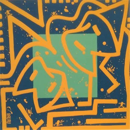 Gemälde Double teeth von Ralau | Gemälde Street art Acryl Pop-Ikonen
