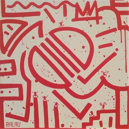Painting Mr Burger by Ralau | Painting Street art Acrylic Pop icons