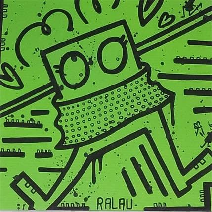 Painting Do you want a flower ? by Ralau | Painting Street art Acrylic Pop icons
