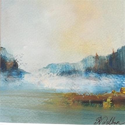 Painting La falaise by Dalban Rose | Painting Figurative Oil Landscapes