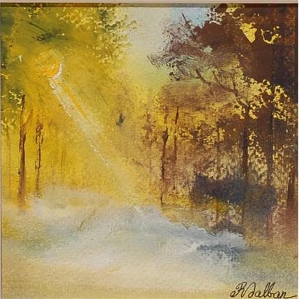 Painting Espoir by Dalban Rose | Painting Figurative Oil Landscapes