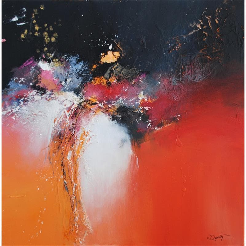 Gemälde Là Maintenant von Dupetitpré Roselyne | Gemälde Abstrakt Minimalistisch Acryl