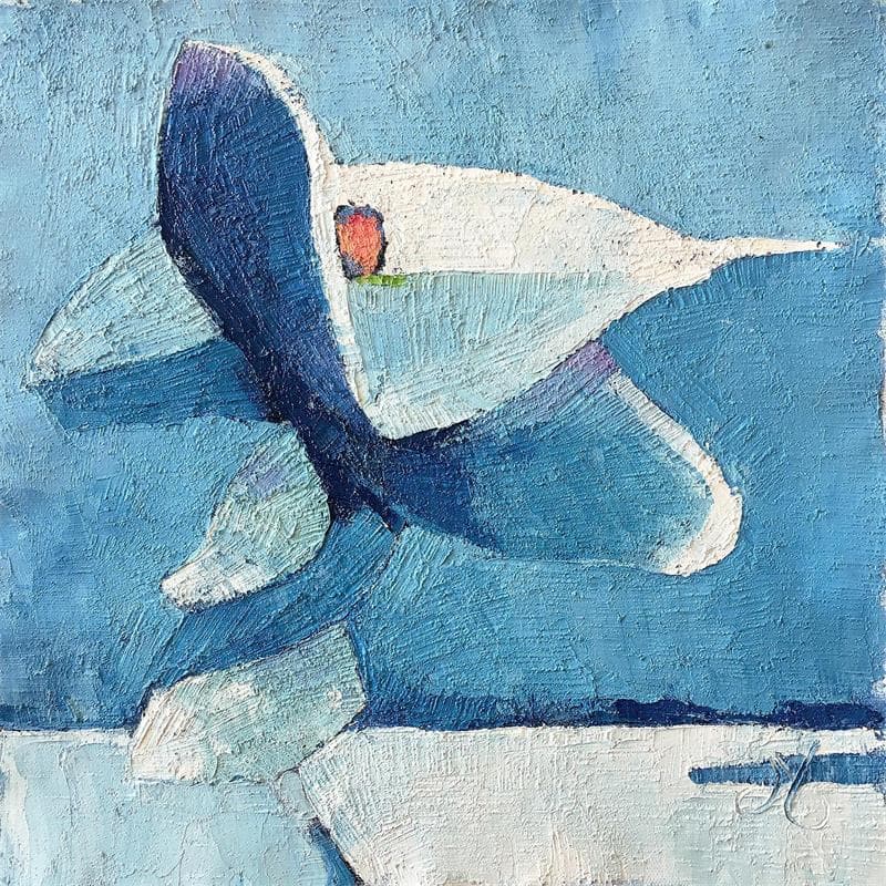 Gemälde Loïe, l'hiver von Malfreyt Corinne | Gemälde Figurativ Alltagsszenen Öl