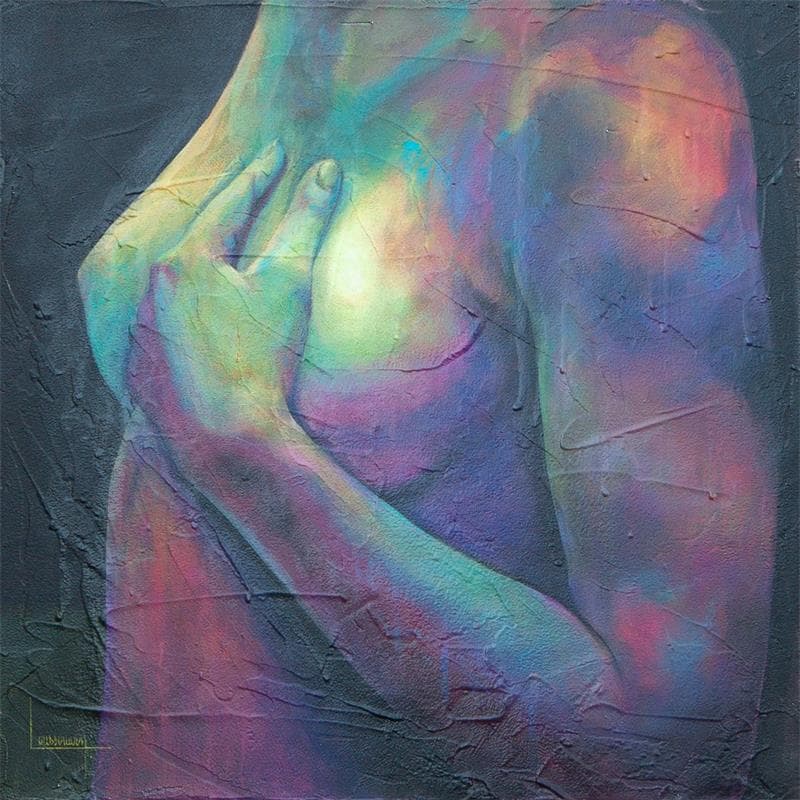 Painting NFa by Loussouarn Michèle | Painting Figurative Nude Watercolor Acrylic