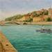 Painting Quais de Saône by Arkady | Painting Figurative Landscapes Urban Oil