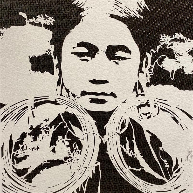 Gemälde Tribal vibe von Louafi Valentine | Gemälde Figurativ Porträt