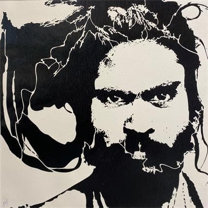 Peinture Eyes of India par Louafi Valentine | Tableau Figuratif Portraits