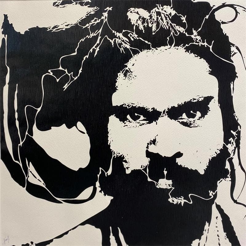 Pintura Eyes of India por Louafi Valentine | Pintura Figurativo Retrato