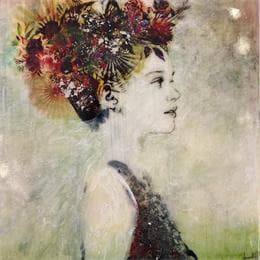 Peinture Mujer en plata II par Bofill Laura | Tableau Figuratif Acrylique Portraits