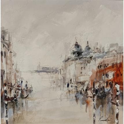 Peinture Cité des Doges par Poumelin Richard | Tableau Figuratif Acrylique, Huile Urbain