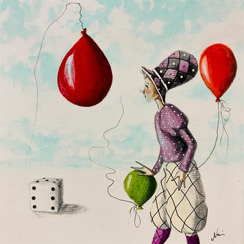 Peinture Magic moment par Nai | Tableau Surréalisme Acrylique