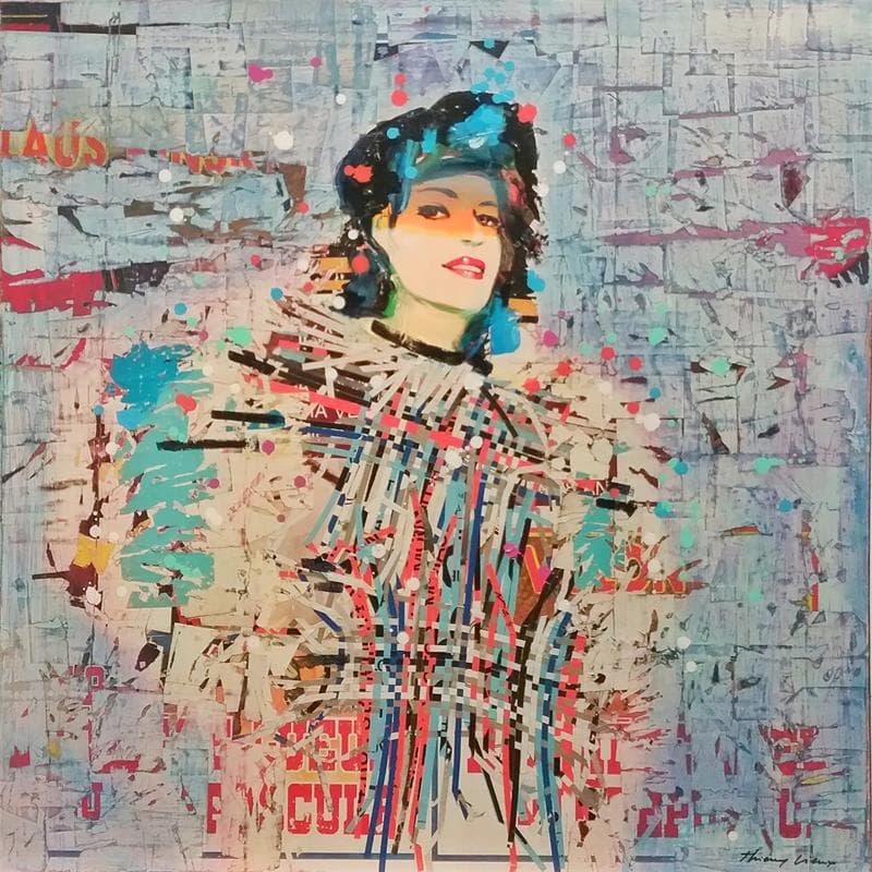 Peinture MME MOLOTOV par Vieux Thierry | Tableau Pop-art Portraits Acrylique